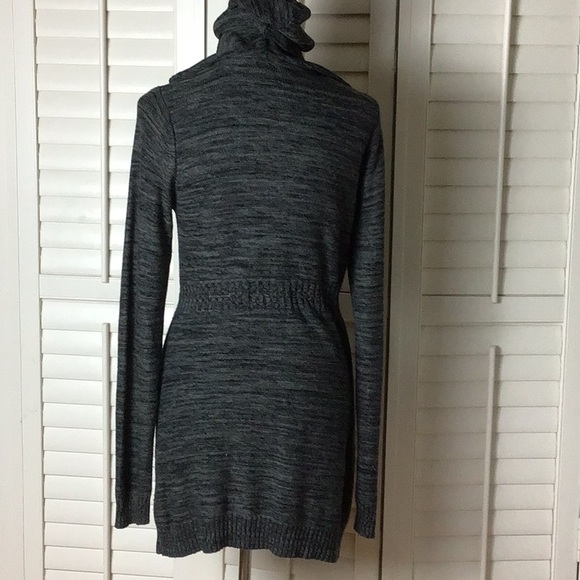Roxy Gray Hooded Tunic Length Sweater - Picture 3 of 5